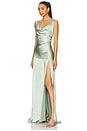view 2 of 3 x REVOLVE Drape Satin Gown in Sage