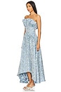 view 3 of 4 x REVOLVE Jacquard Asymmetric Gown in Blue Floral