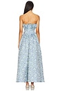 view 4 of 4 x REVOLVE Jacquard Asymmetric Gown in Blue Floral