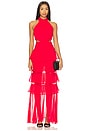 view 1 of 3 Lilja Halter Neck Maxi Dress in Red