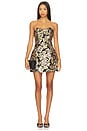 view 1 of 4 Celeste Strapless Mini Dress in Black Gold