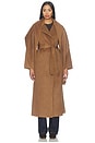view 1 of 4 Veldra Scarf Coat in Chocolate