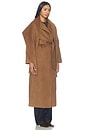 view 4 of 4 Veldra Scarf Coat in Chocolate