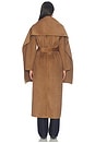 view 5 of 4 Veldra Scarf Coat in Chocolate