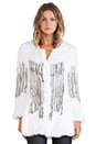 view 2 of 4 The Scene Rabbit Fur Jacket in Winter White