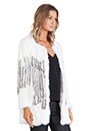view 3 of 4 The Scene Rabbit Fur Jacket in Winter White