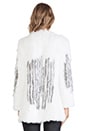view 4 of 4 The Scene Rabbit Fur Jacket in Winter White