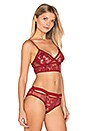 view 2 of 4 Petunia Triangle Longline Bra in Scarlatte