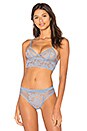 view 1 of 4 Petunia Triangle Underwire Longline Bra in Blue Haze