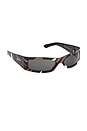 view 2 of 3 Rectangle Sunglasses in Animal & Smoke