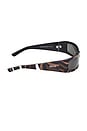 view 3 of 3 Rectangle Sunglasses in Animal & Smoke