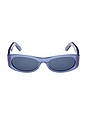 view 1 of 3 Oval Sunglasses in Shiny Opal Blue & Blue