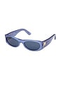 view 2 of 3 Oval Sunglasses in Shiny Opal Blue & Blue