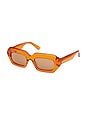 view 2 of 3 Square Sunglasses in Orange & Brown