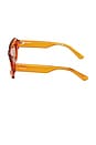view 3 of 3 Square Sunglasses in Orange & Brown