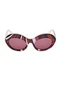 view 1 of 3 GAFAS DE SOL in Shiny Violet, White, & Dark Rose