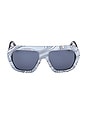 view 1 of 3 Geometric Sunglasses in Blue
