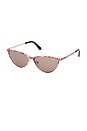 view 2 of 3 GAFAS DE SOL in Shiny Iride Violet, Pale Gold, & Brown
