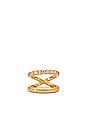 view 1 of 4 Halo Ring in Gold & Crystals
