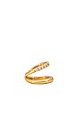 view 2 of 4 Halo Ring in Gold & Crystals
