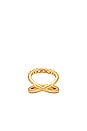 view 3 of 4 Halo Ring in Gold & Crystals