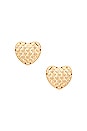 view 1 of 2 TACHUELAS DE CORAZON CAPRI in Gold