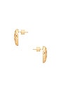view 2 of 2 TACHUELAS DE CORAZON CAPRI in Gold