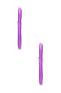 view 2 of 3 Frosted Obsession Hoops in Purple Glo