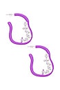 view 3 of 3 Frosted Obsession Hoops in Purple Glo