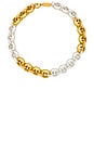 view 1 of 2 Lucien Two Tone Necklace in Gold & Silver