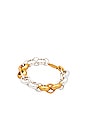 view 1 of 2 Lucien Two Tone Bracelet in Gold & Silver
