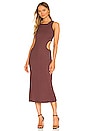 view 1 of 3 Billie Racer Rib Dress in Chocolate