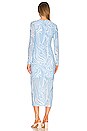 view 3 of 3 Ellee Longsleeve Midi Dress in Sky Marble