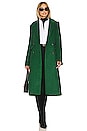 view 5 of 6 x Rj Wool Tailored Coat in Green Houndstooth