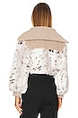 view 4 of 5 X Rj Faux Fur Bomber Jacket in Stone Snow Leopard