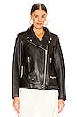 view 2 of 5 Oversized New Yorker Biker Jacket in Black & Silver