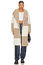 view 1 of 5 Amber Oversized Teddy Coat in Bone & Stone Check