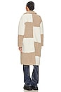 view 4 of 5 Amber Oversized Teddy Coat in Bone & Stone Check