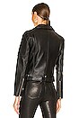 view 4 of 5 Classic Biker Jacket in Black, Silver, & Smooth