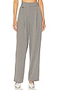 view 1 of 5 Serena Tailored Pant in Grey Pin Stripe
