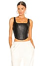 view 1 of 4 Leather Bustier in Black