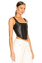 view 2 of 4 Leather Bustier in Black
