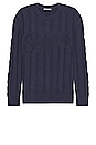 view 1 of 4 Cable-knit Sweater in Navy