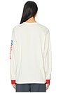 view 3 of 4 Contrast Racecar Long Sleeve Top in Cream