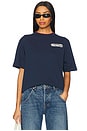 view 2 of 5 Moto Double Neck T-shirt in Navy