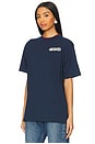 view 3 of 5 Moto Double Neck T-shirt in Navy