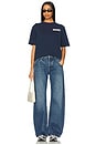 view 5 of 5 Moto Double Neck T-shirt in Navy