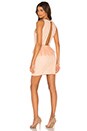 view 2 of 5 Lace Feather Peplum Dress in Nude Pink