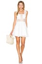 view 1 of 3 Sleeveless Fit & Flare Mini Dress in Off White