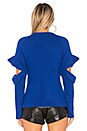 view 3 of 4 Ruffle Sweater in Cobalt Blue